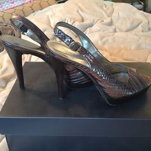 New Calvin Klein 7.5  Peeptoe Platform Heels
